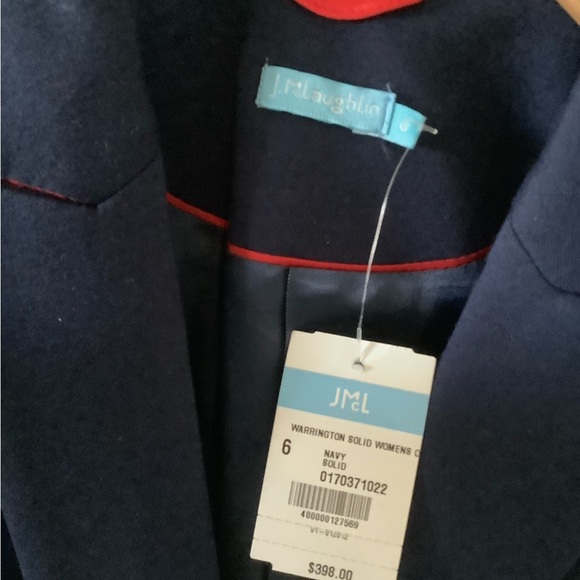 J. McLaughlin Navy Blue Warrington Double-Breasted Blazer - Picture 6 of 10